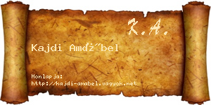 Kajdi Amábel névjegykártya
